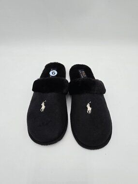 Polo Ralph Lauren Women's Black  Summit Scuff II Slippers